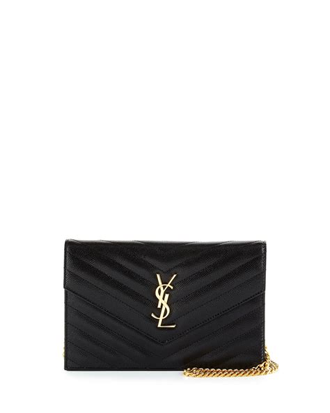 ysl monogram chevron quilted wallet on a chain|YSL cassandra chain wallet.